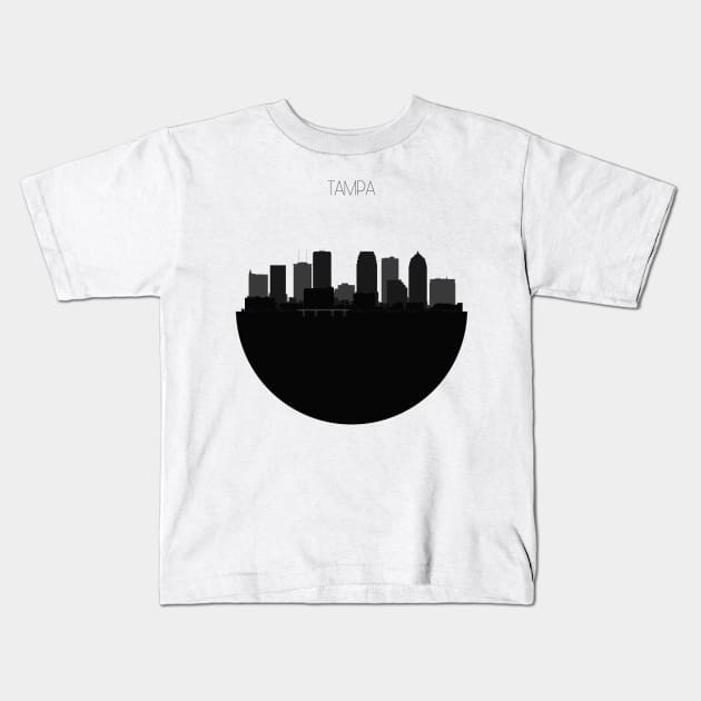 Tampa Skyline Kids T-Shirt by inspirowl